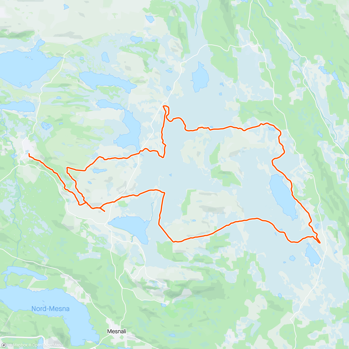 Map of the activity, Skitur med 2xSkinstad