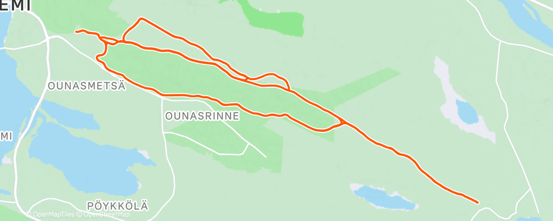 Map of the activity, Morning Nordic Ski