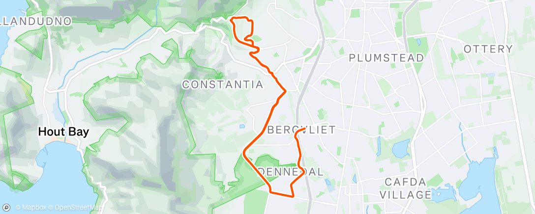 Map of the activity, Afternoon Ride