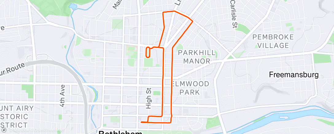 Map of the activity, 4x(800/400/400)