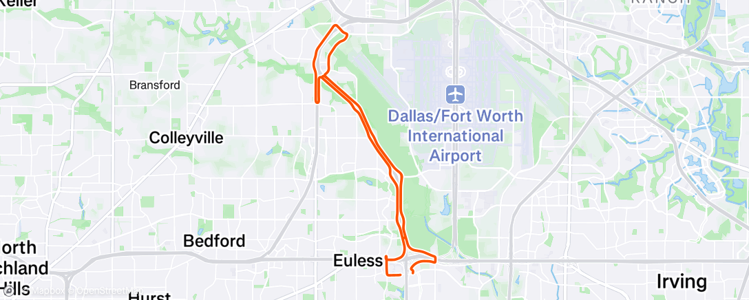 Map of the activity, Evening Ride