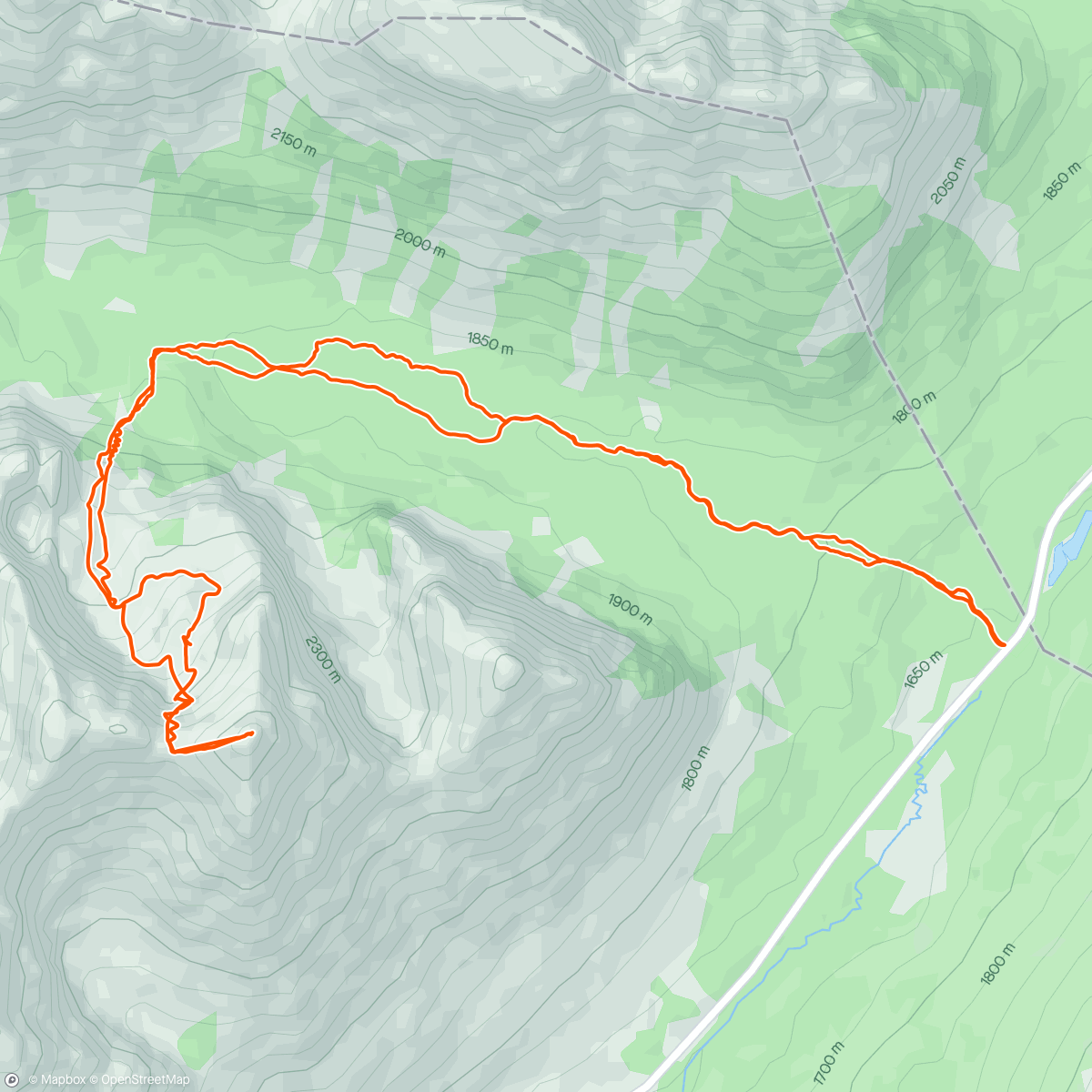 Map of the activity, Whymper NF