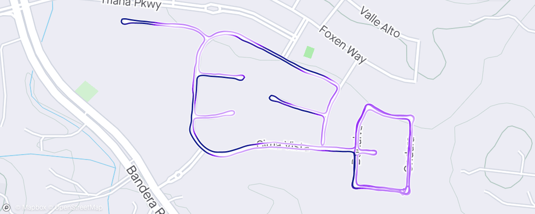 Map of the activity, Morning fartlek run