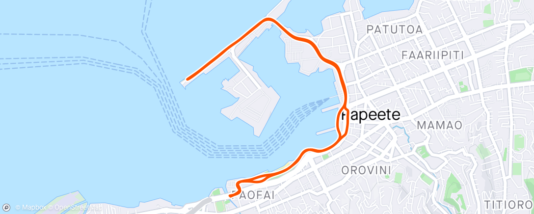 Map of the activity, Course à pied dans l'après-midi