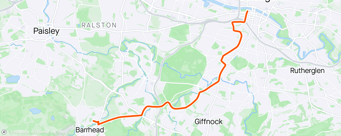 Map of the activity, Afternoon Ride