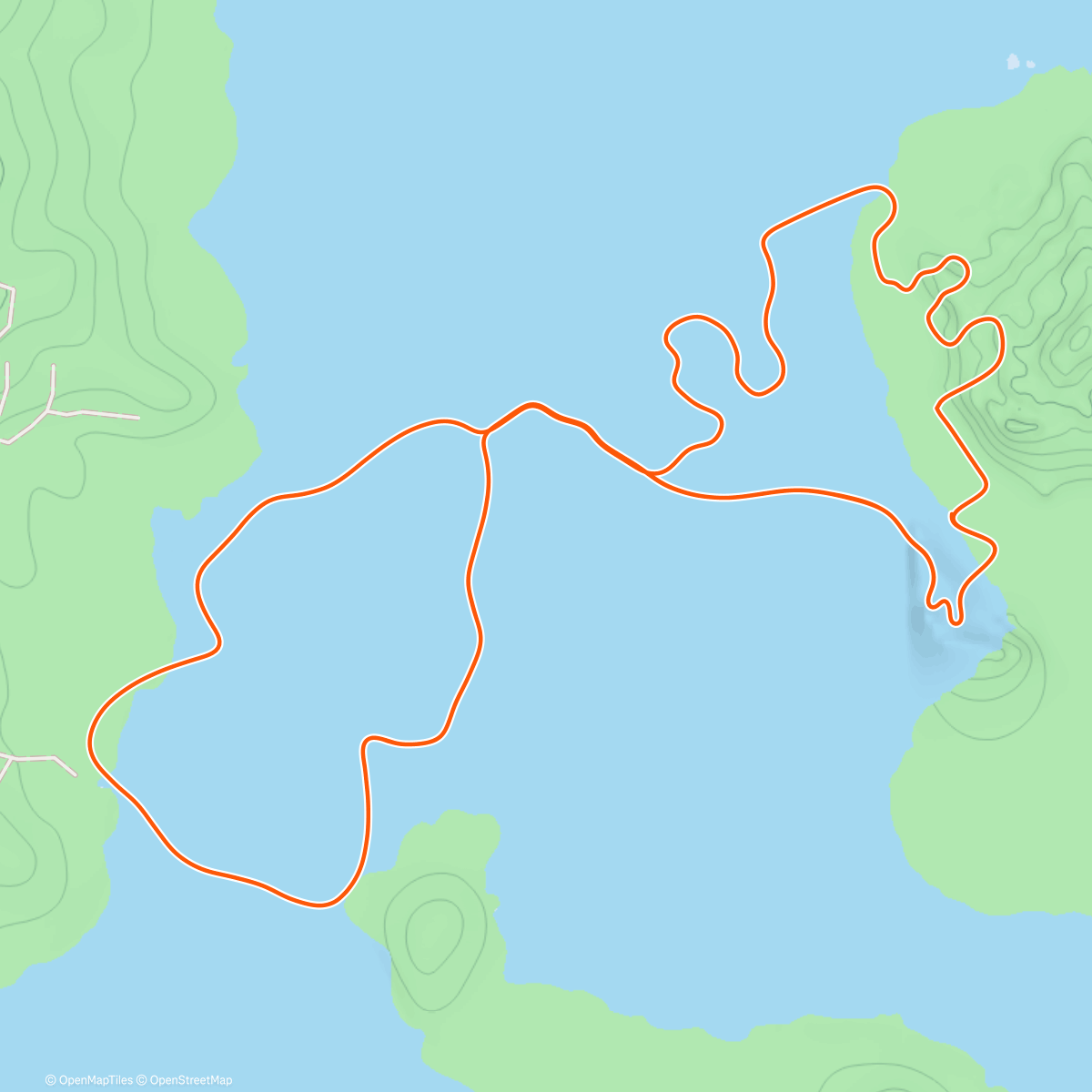Mapa de la actividad (Zwift - Jarvis Seaside Sprint in Watopia)