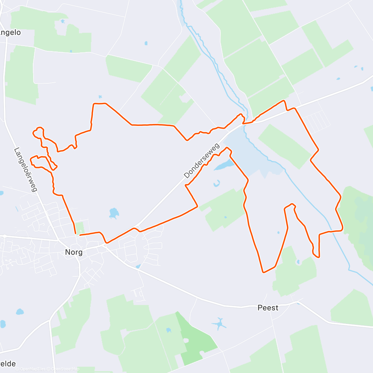 Карта физической активности (Drenthe trail 16KM -9e)