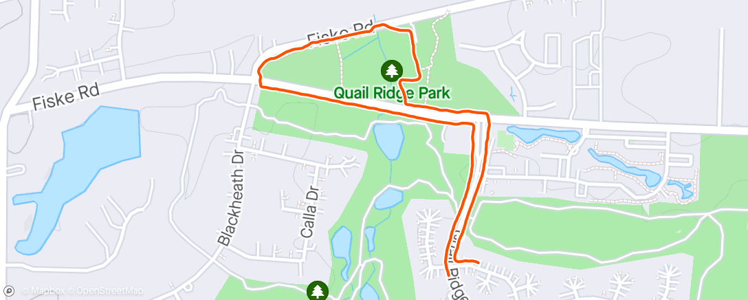 Map of the activity, Park walk with wife.