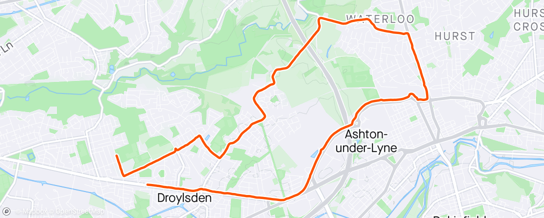 Map of the activity, Another tough Sunday run. At least it was dry 👍🏃‍♂️🌞