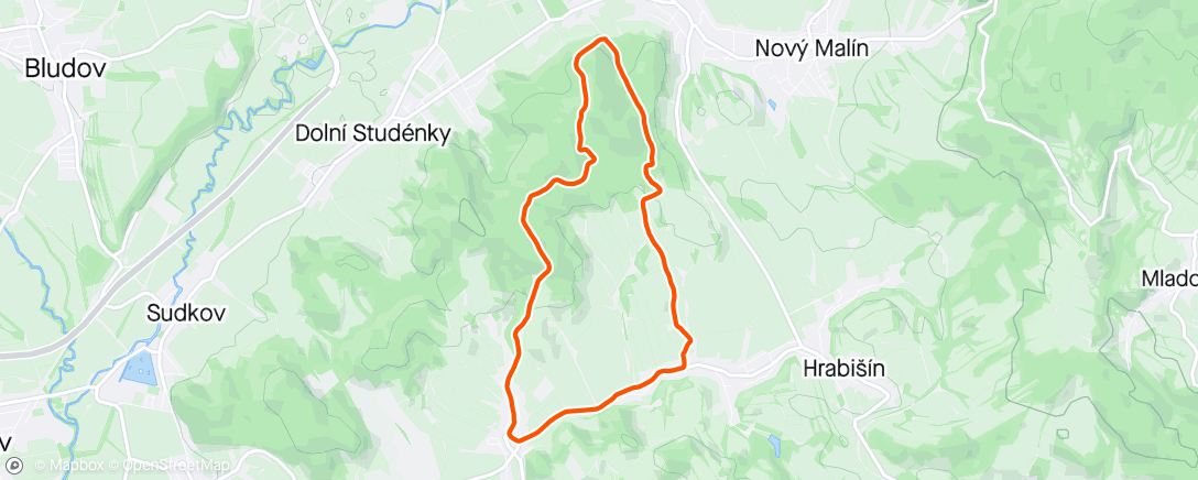 Map of the activity, Večer nad Malínem