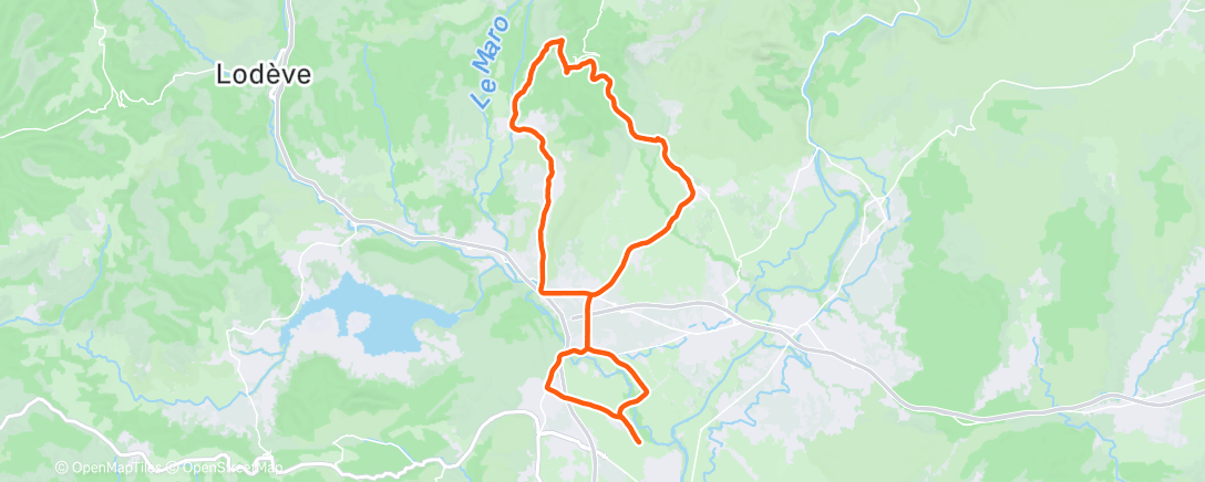 Map of the activity, Sortie vélo le matin