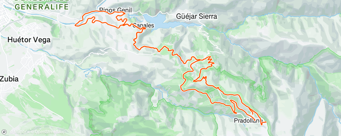 Map of the activity, Lunch Ride