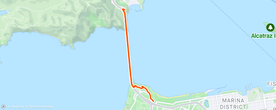 Map of the activity, Golden Gate Bridge