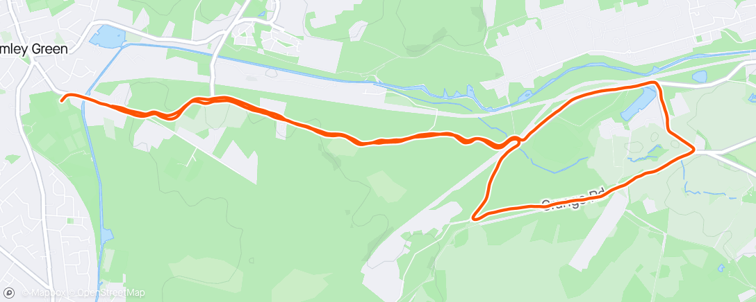 Map of the activity, Frimley 10K