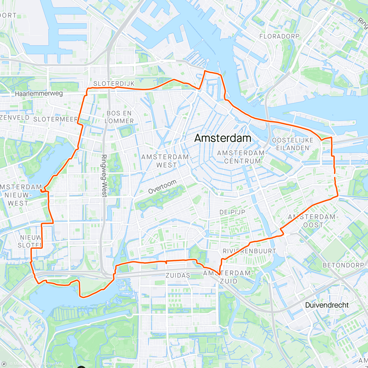 Map of the activity, Sloterplas