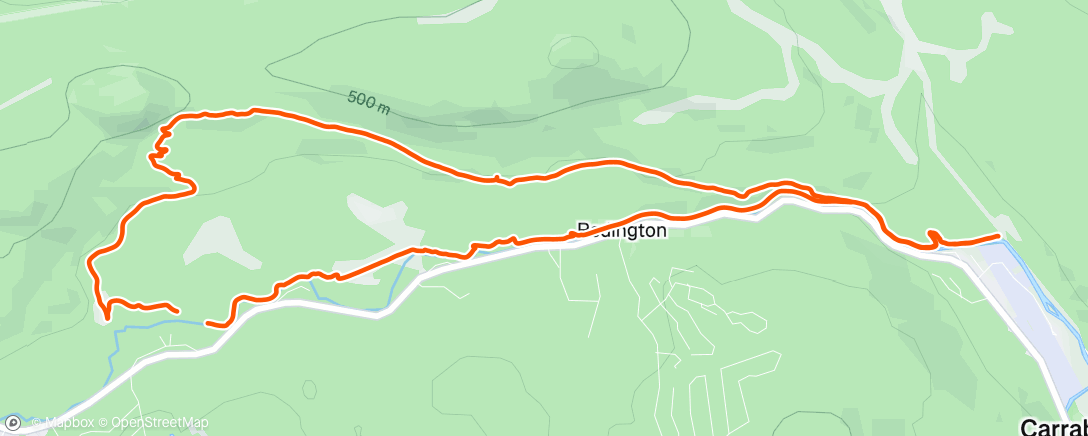 Map of the activity, Morning Mountain Bike Ride
