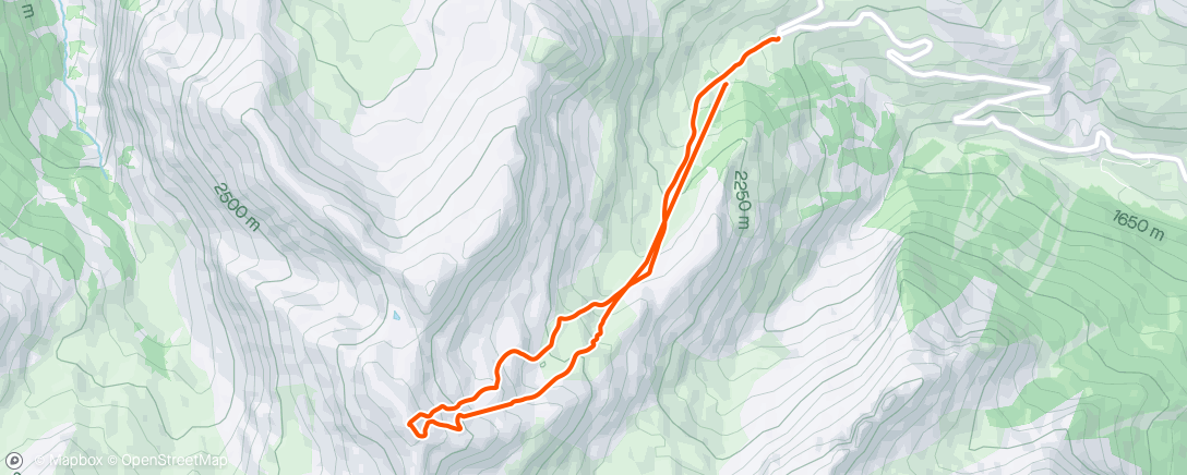 Carte de l'activité Ski de randonnée le matin
