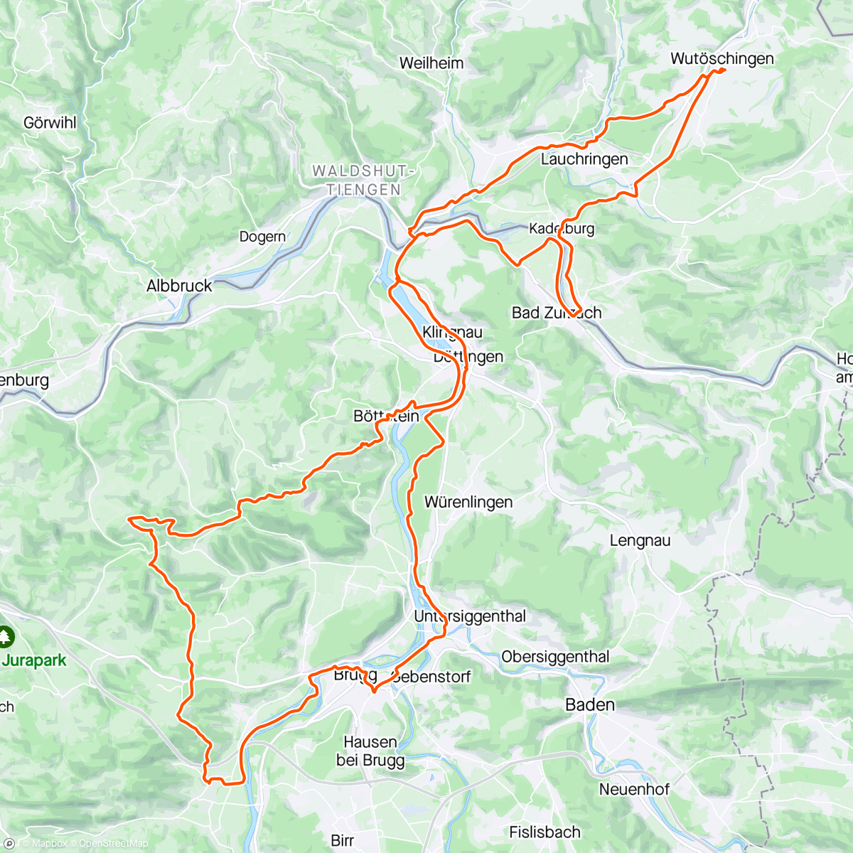 Map of the activity, Gravel zur Linner Linde
