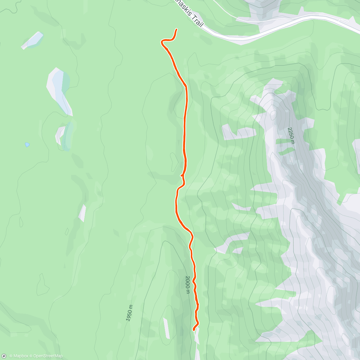 Map of the activity, First XC ski of the season