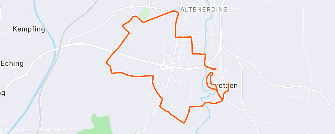 Map of the activity, Lauf am Nachmittag