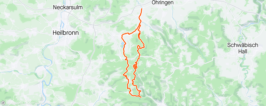 Map of the activity, Morning Mountain bike hike and bike