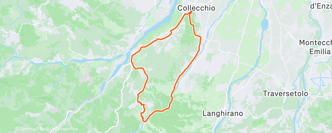 Map of the activity, Sessione di mountain biking pomeridiana