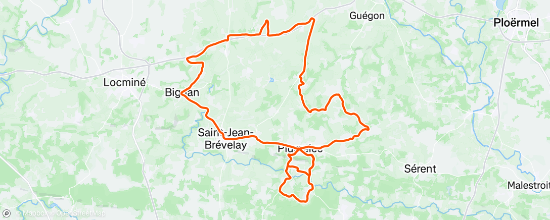 Map of the activity, GP Morbihan