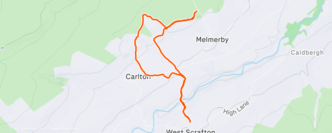 Map of the activity, Lunch Trail Run