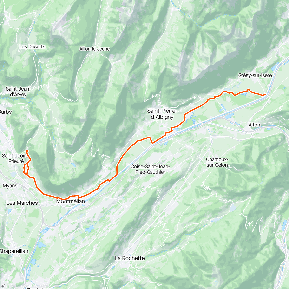 Map of the activity, Sortie du jeudi 🌠🚴