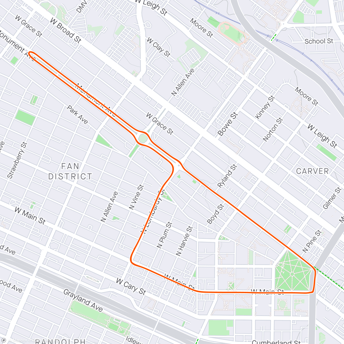 Map of the activity, Zwift - 01. Sweet Spot Foundation in Richmond