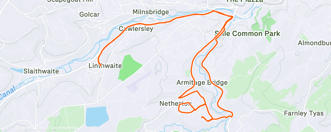 Map of the activity, Ride to hinchcliffes with geoff🚴‍♀️🚴‍♀️