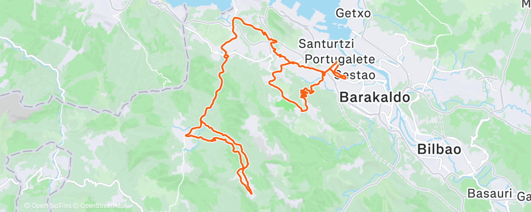 Map of the activity, Afternoon Ride