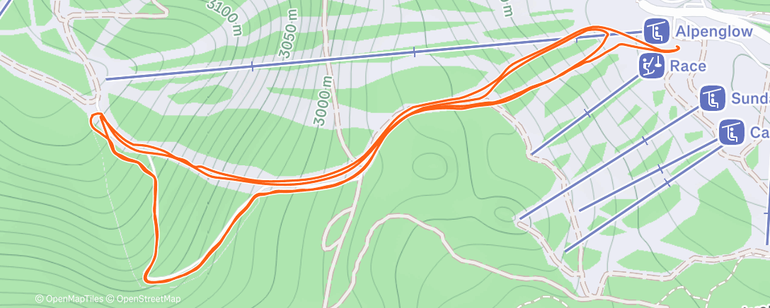 Карта физической активности (Morning Backcountry Ski)