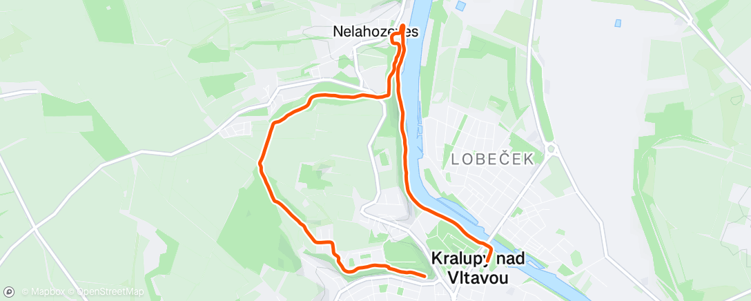 Map of the activity, Evening Run