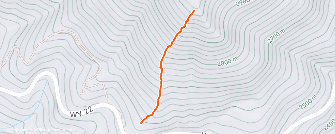 Map of the activity, Morning Backcountry Ski