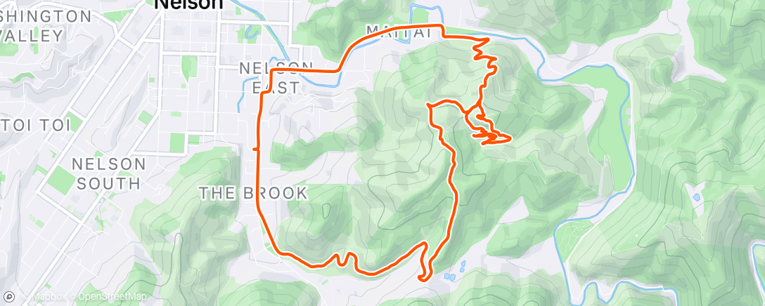 Map of the activity, Afternoon Mountain Bike Ride