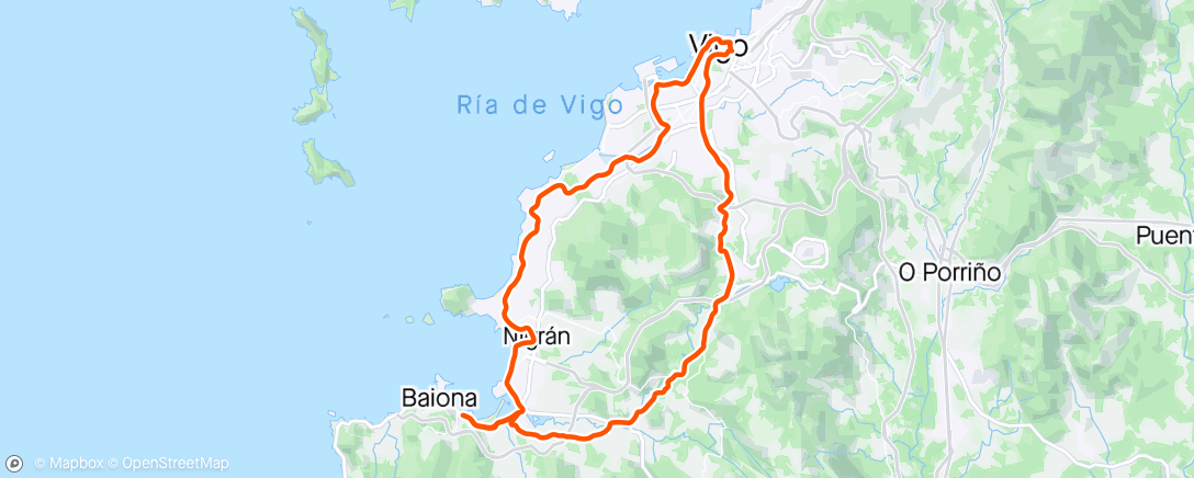 Map of the activity, 21-24 Bayona y vuelta
