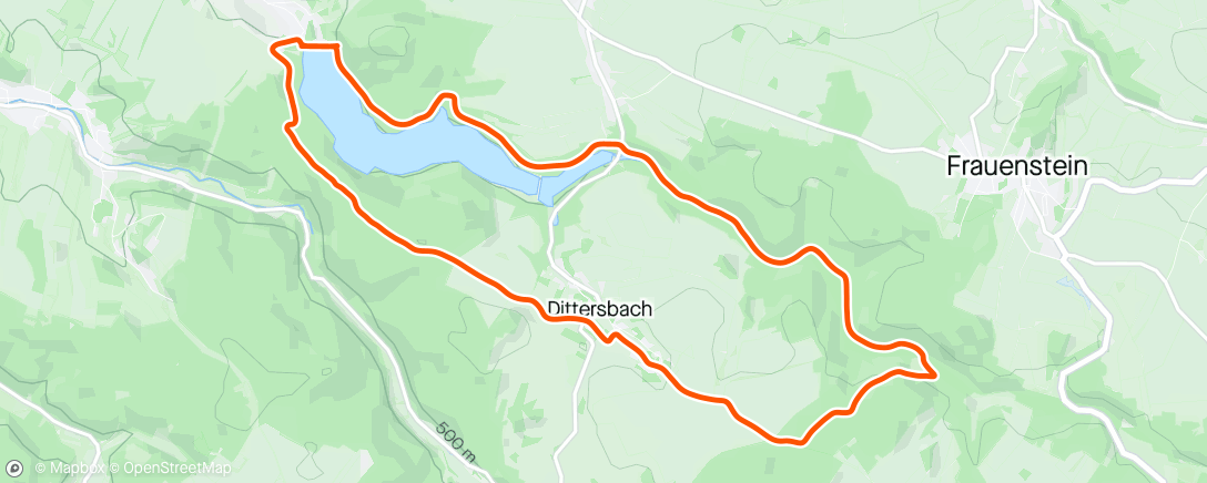 活动地图，Talsperrenlauf Lichtenberg 16km