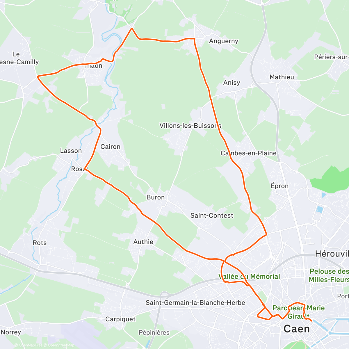 Карта физической активности (ROUVY - Caen | France)