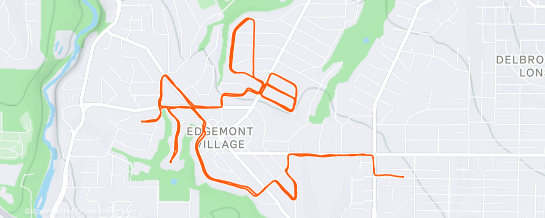 Map of the activity, Morning Run