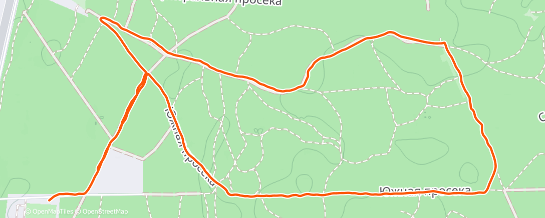 Map of the activity, Утренняя прогулка