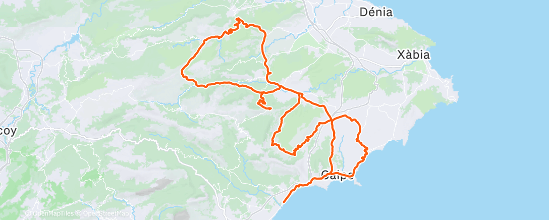 Mappa dell'attività Bicicleta por la mañana