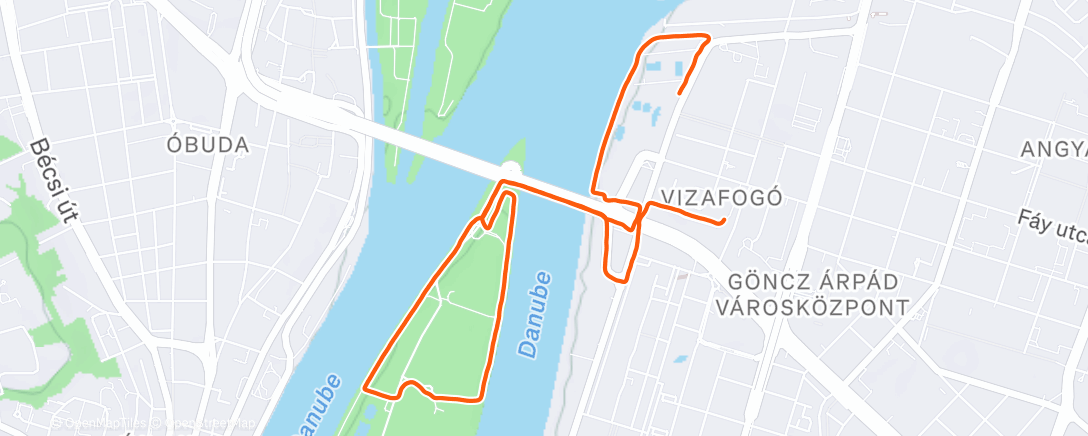 Map of the activity, Morning Run