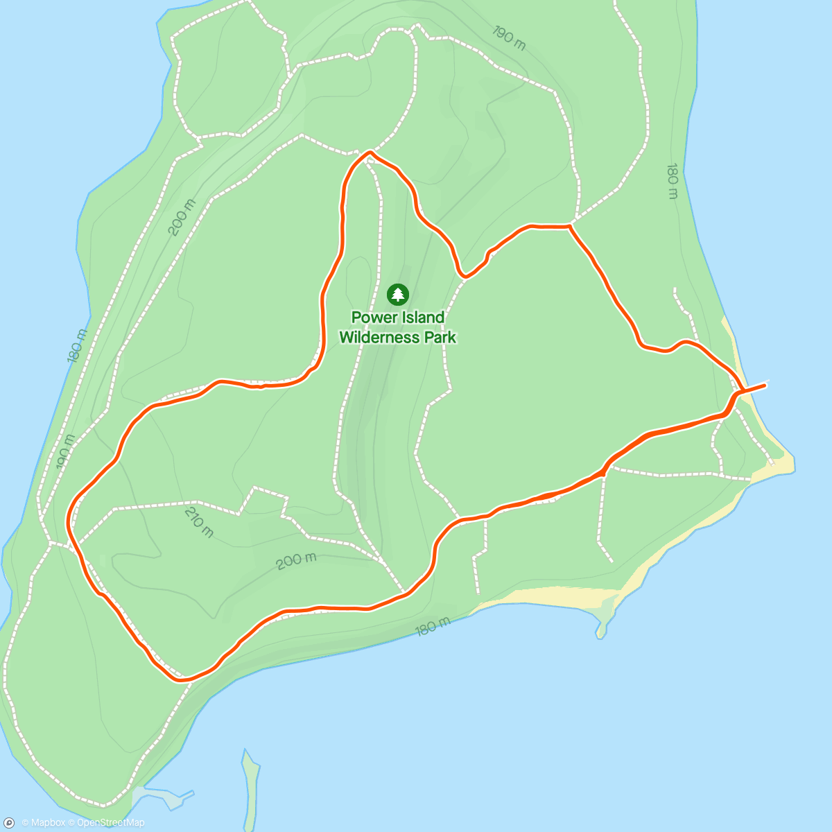 Map of the activity, Footsie run