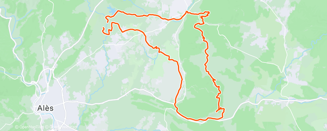 Map of the activity, Sortie VTT le midi