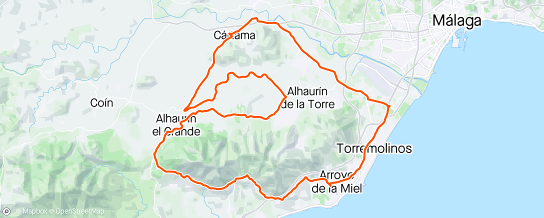 「FLK Churriana-Cartama-Alh.Gde-Alh.Torre-Alh.Gde-Mijas-Benalm」活動的地圖