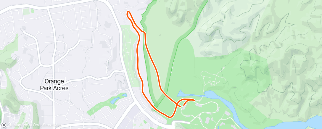 Map of the activity, Irvine Park Trail Run
