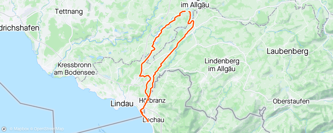 Carte de l'activité Wangen im Allgäu Fahrt