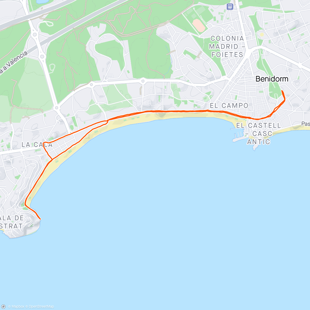 Map of the activity, Sunrise in Spain 🇪🇸🏃💨