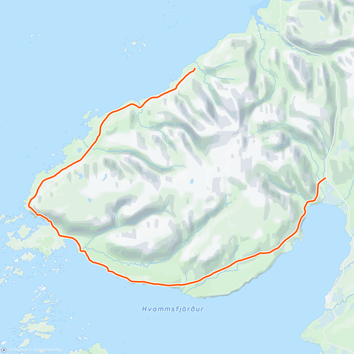 Map of the activity, Sans sleep Iceland Adventures